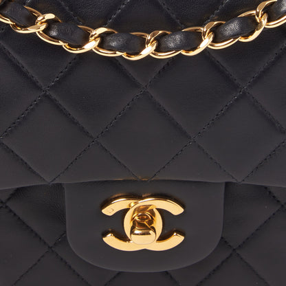 Chanel Lambskin Quilted Medium Double Flap Black 6 of 9