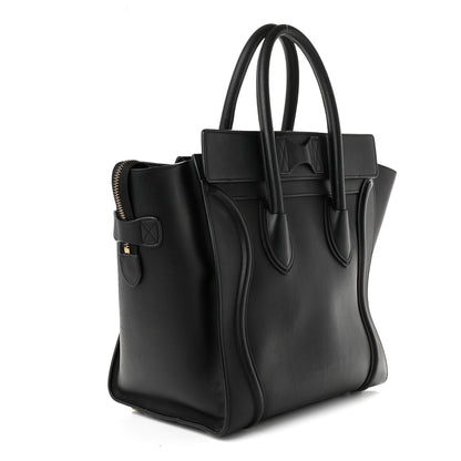 Celine Smooth Calfskin Mini Luggage  Black 2 of 11