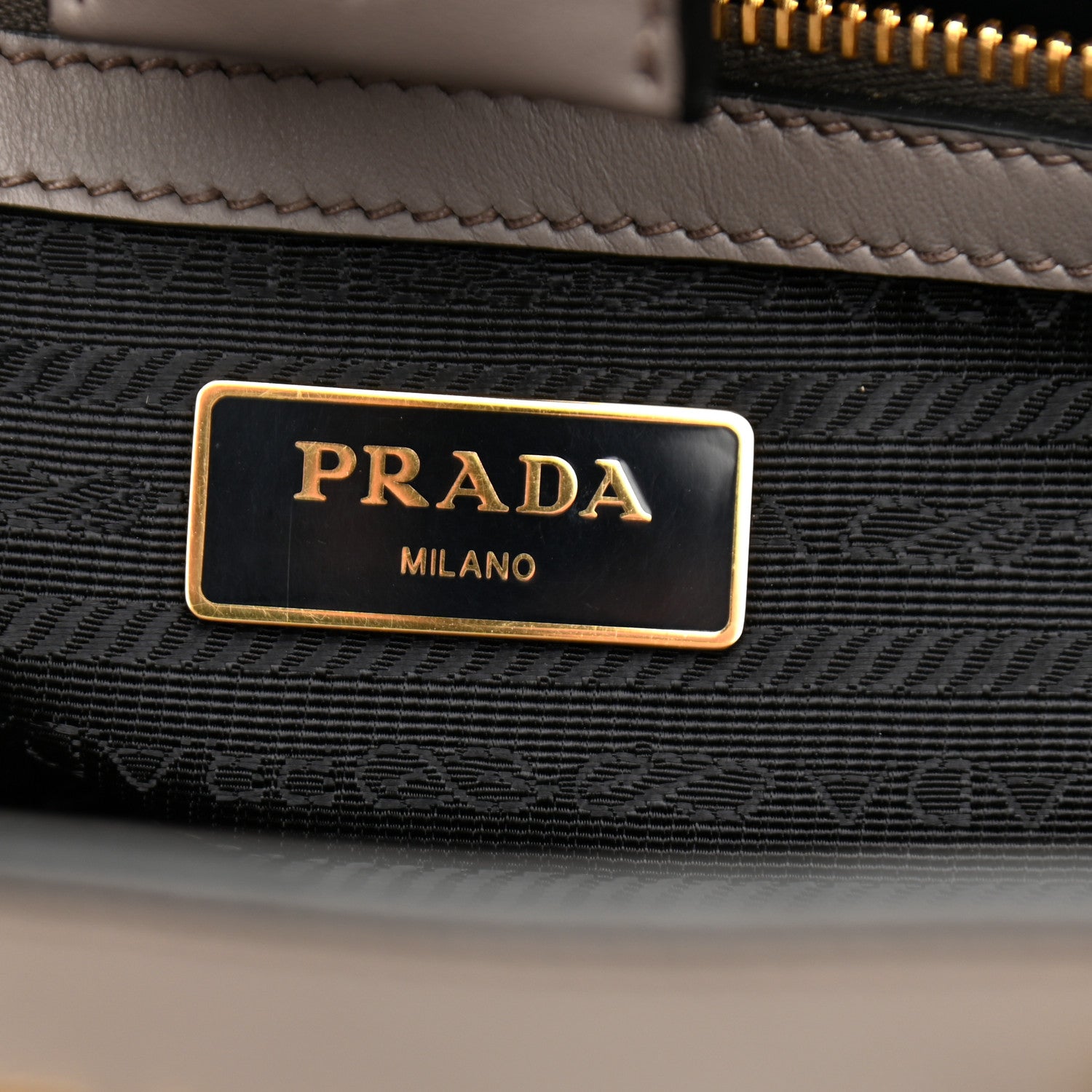 Prada Saffiano Metal Top Handle Argilla 6 of 10