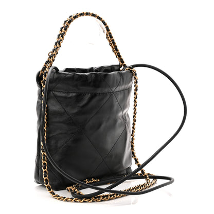 Chanel Shiny Calfskin Quilted Mini Chanel 22 Black 3 of 10