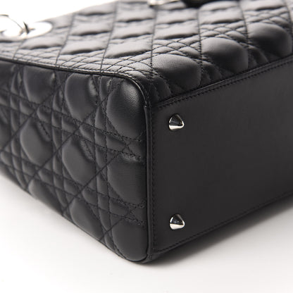 Christian Dior Lambskin Cannage Medium Lady Dior Black 7 of 12
