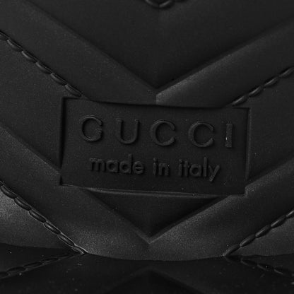 Gucci Rubber Gucci Logo Womens Platform 20/60mm Slide Sandals 38 Black 4 of 7