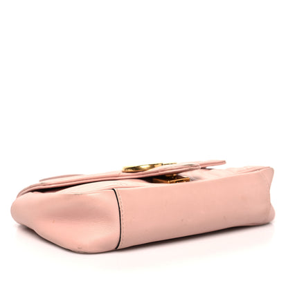 Gucci Calfskin Matelasse Mini GG Marmont Shoulder Bag Perfect Pink 4 of 12