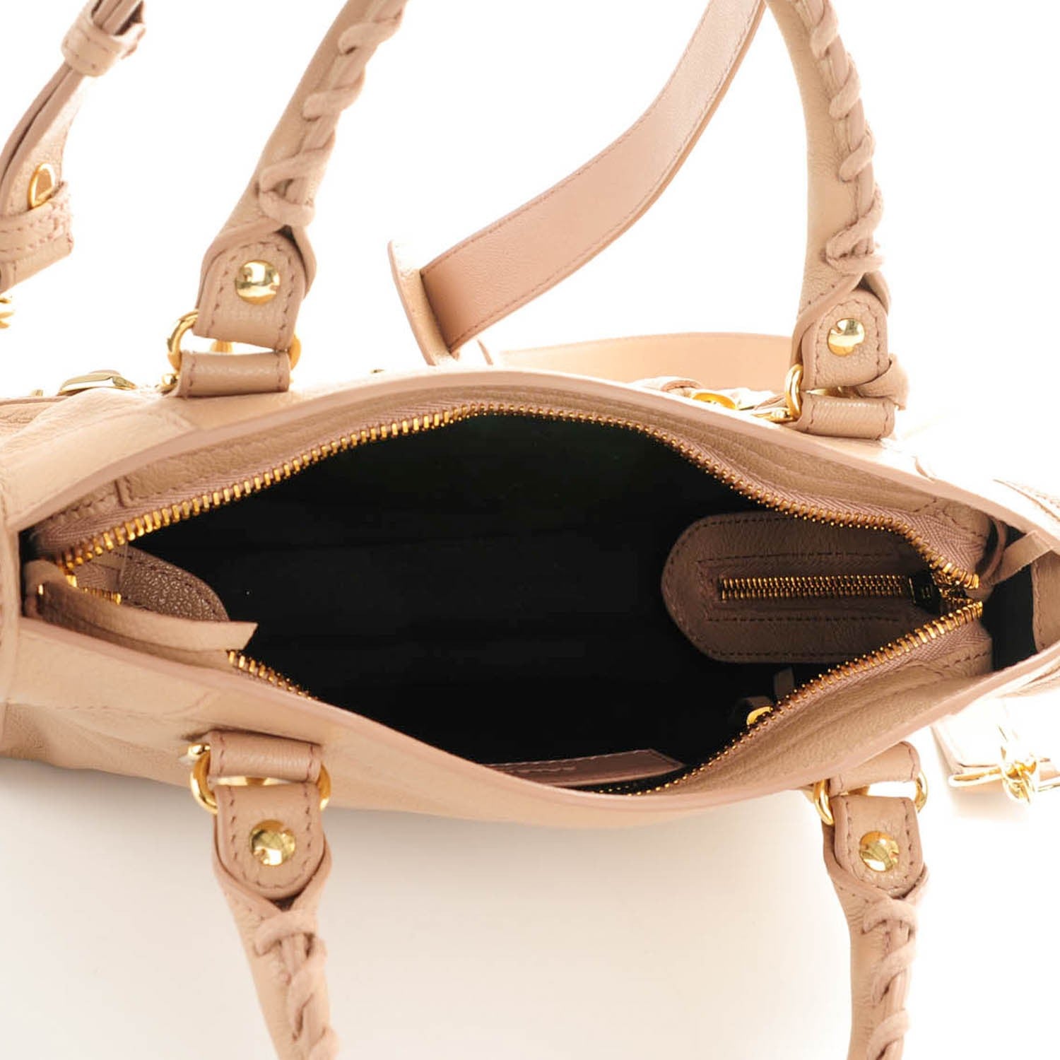 Balenciaga Chevre Gold Metallic Edge Hardware Mini City Rose Des Sables 5 of 8