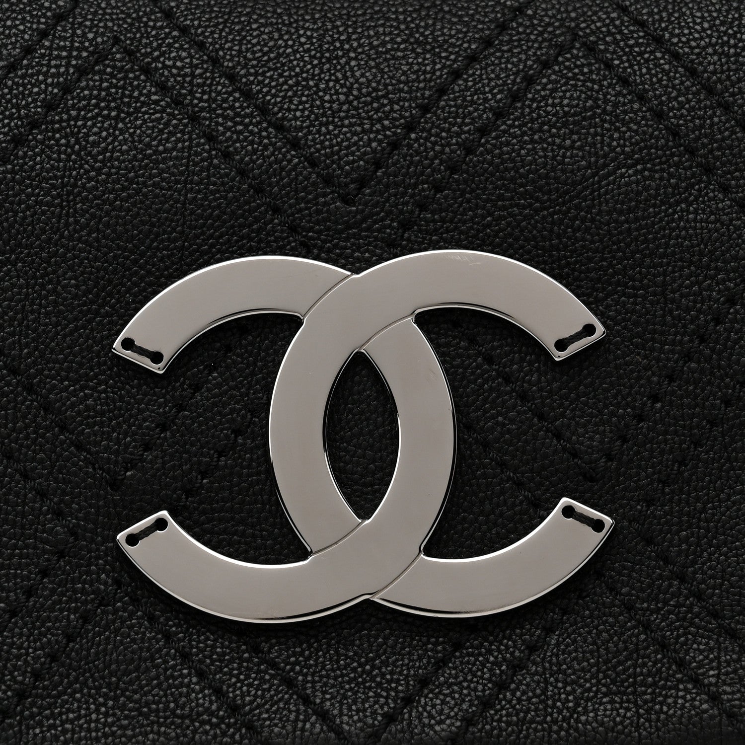 Chanel Calfskin Diamond Stitch Accordion Flap Black 8 of 10