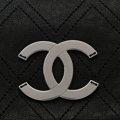 Chanel Calfskin Diamond Stitch Accordion Flap Black 8 of 10