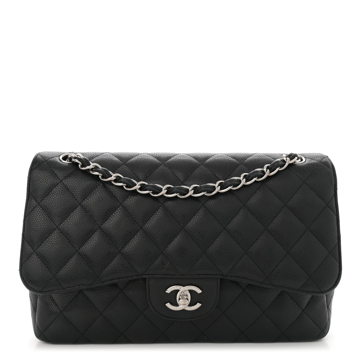 Chanel Caviar Quilted Jumbo Double Flap Black 1 of 18