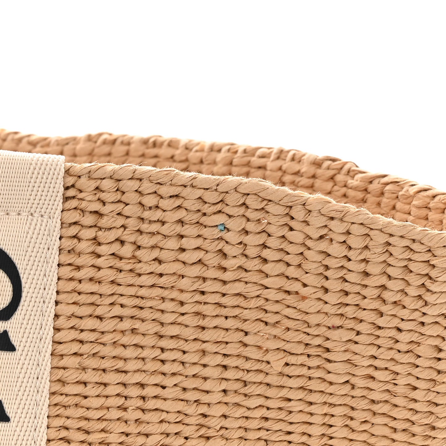 Raffia Large Woody Tote White