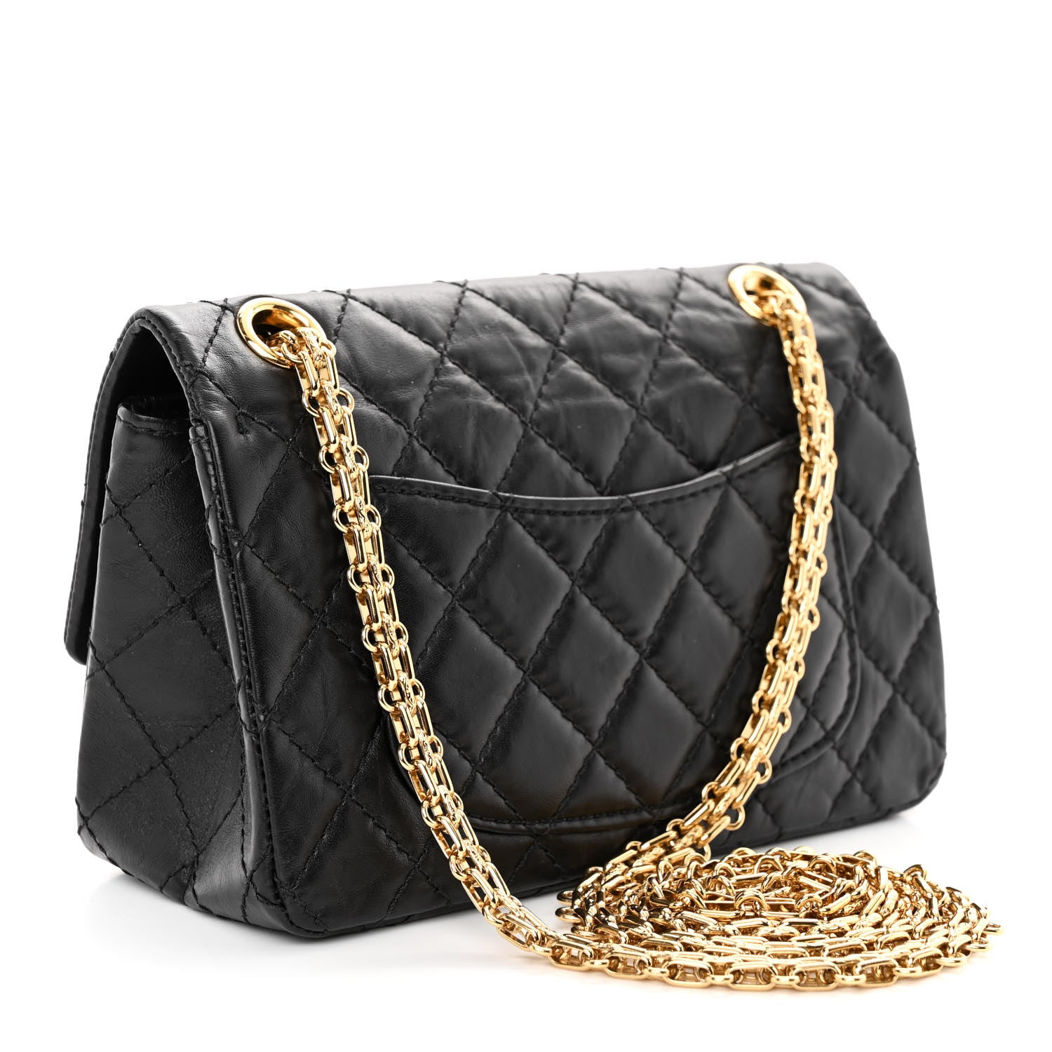Chanel Aged Calfskin Quilted 2.55 Reissue Mini Flap Black 3 of 10