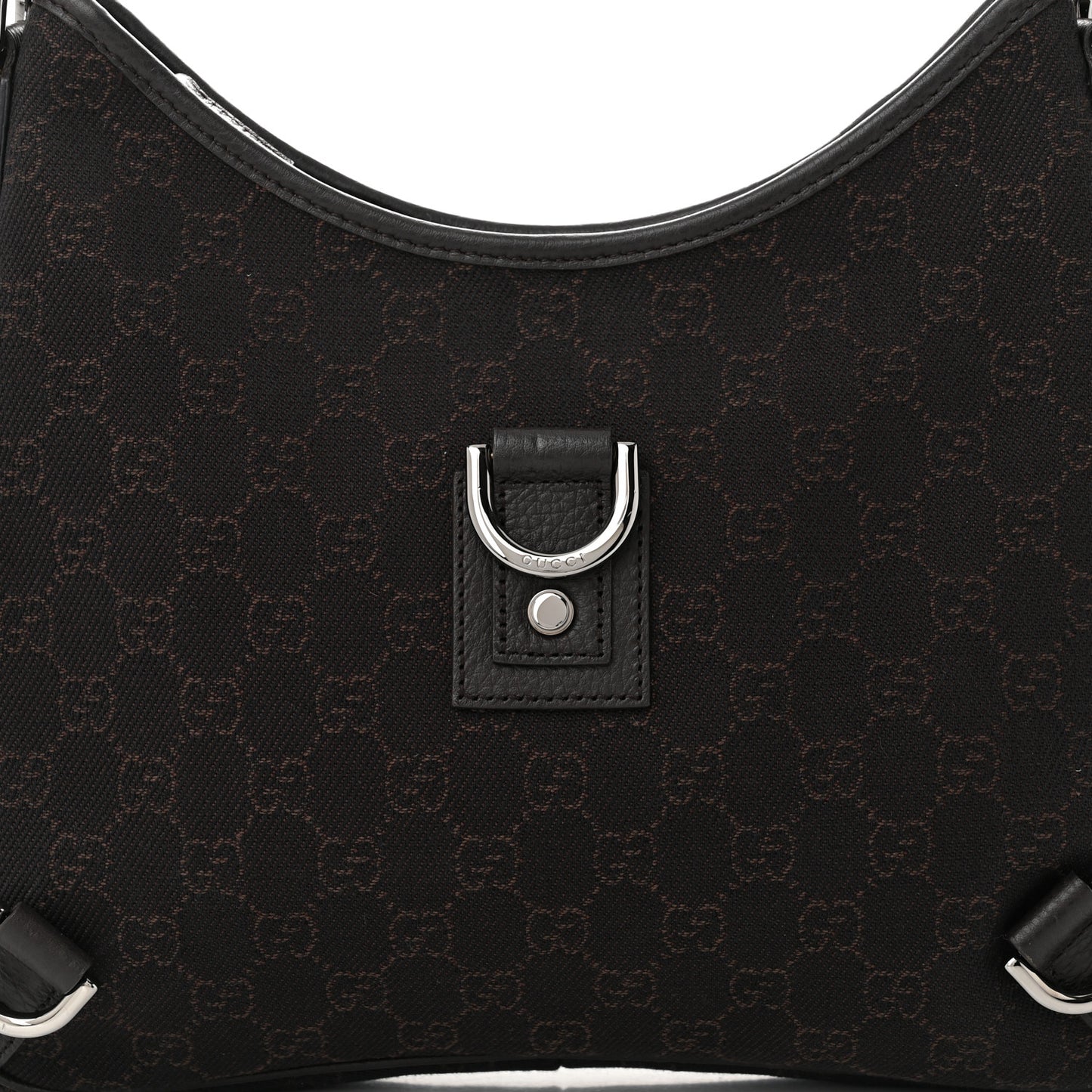 Denim Monogram Abbey D Ring Hobo Brown