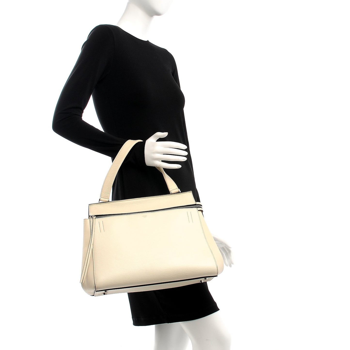 Grained Calfskin Large Edge Shoulder Bag