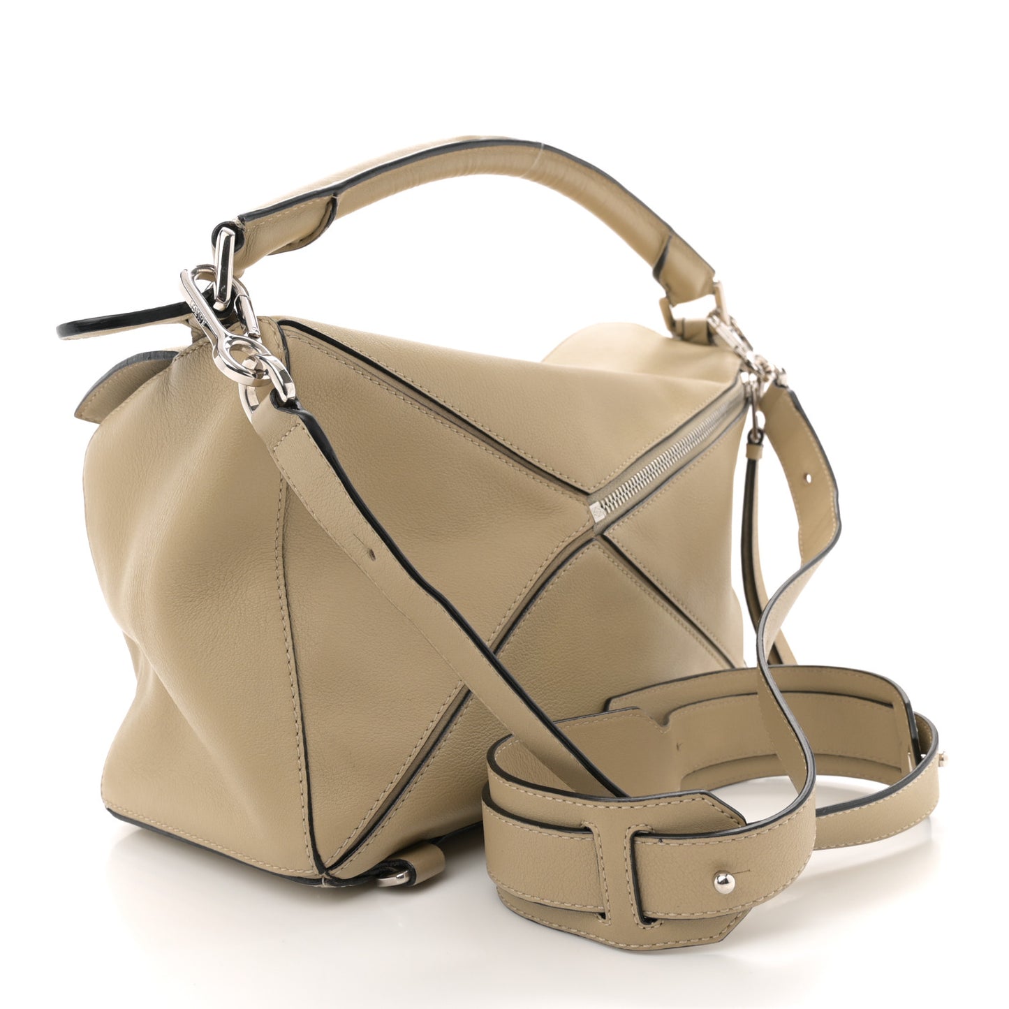 Calfskin Medium Puzzle Bag Piedra