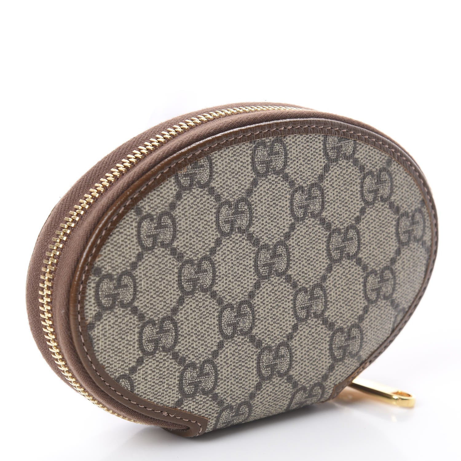 Gucci GG Supreme Monogram Azalea Calfskin Horsebit 1955 Coin Case Beige Ebony Brown Sugar 2 of 5