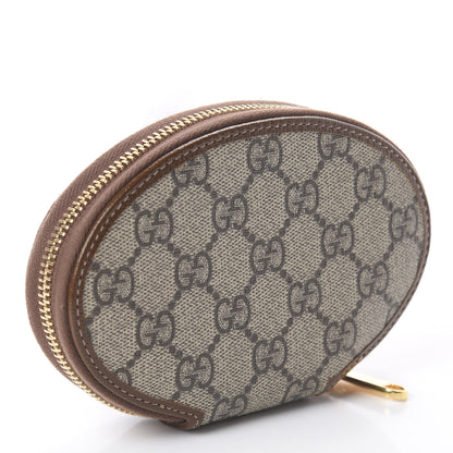 Gucci GG Supreme Monogram Azalea Calfskin Horsebit 1955 Coin Case Beige Ebony Brown Sugar 2 of 5