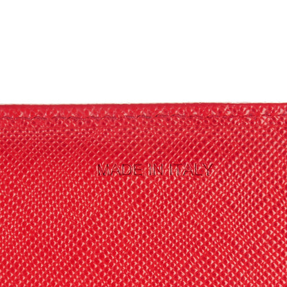 Prada Saffiano Metal Continental Flap Wallet Rubino 5 of 8
