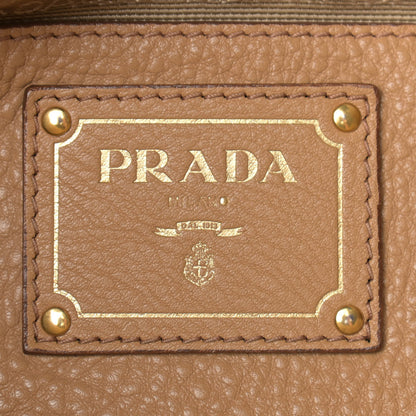 Prada Vitello Daino Side Pocket Hobo Naturale 9 of 12