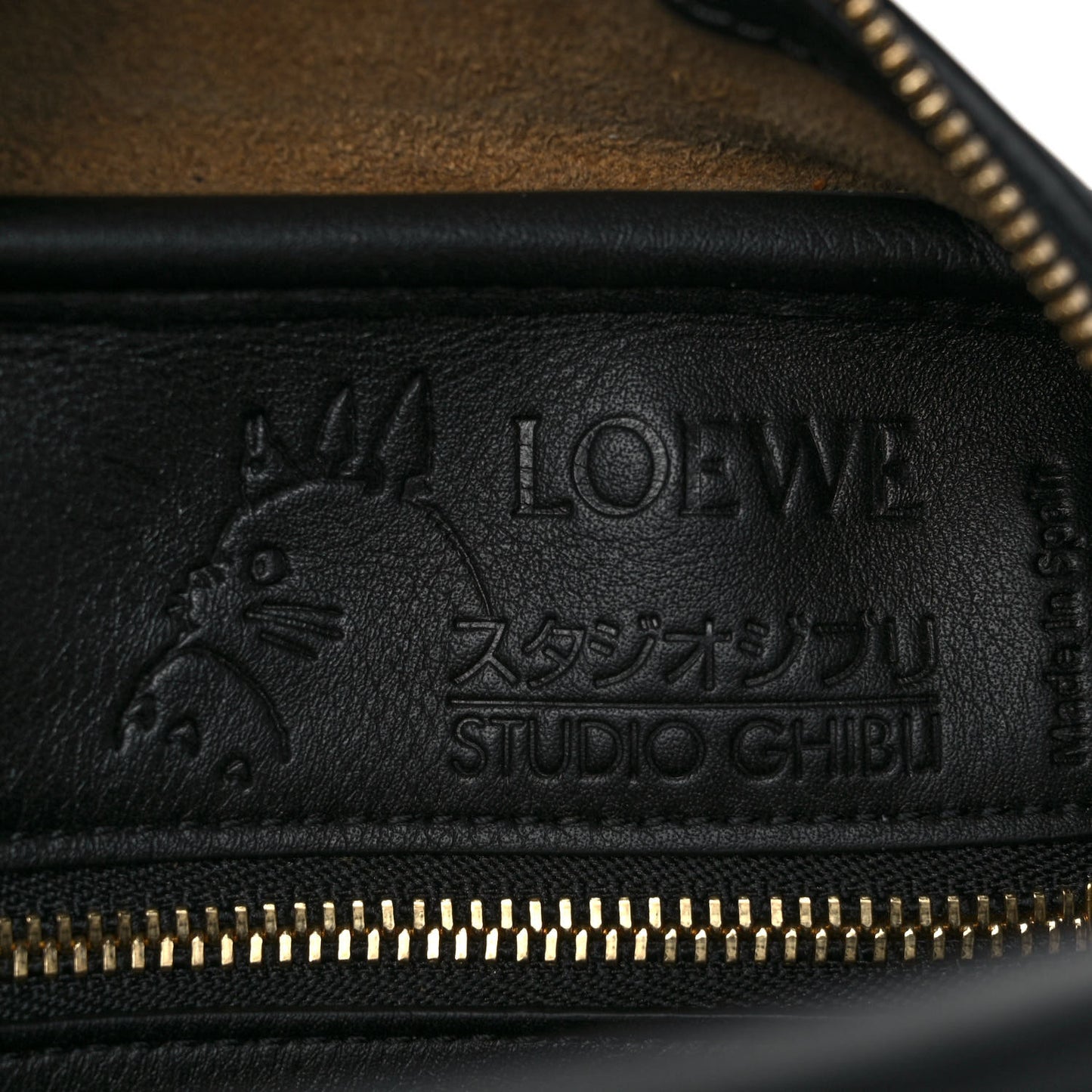X SPIRITED AWAY Jacquard Calfskin No Face Amazona 19 Anthracite