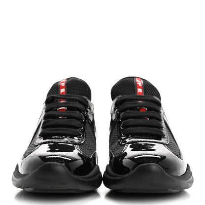 Prada Patent America's Cup Patchwork Sneakers 36 Black 3 of 12