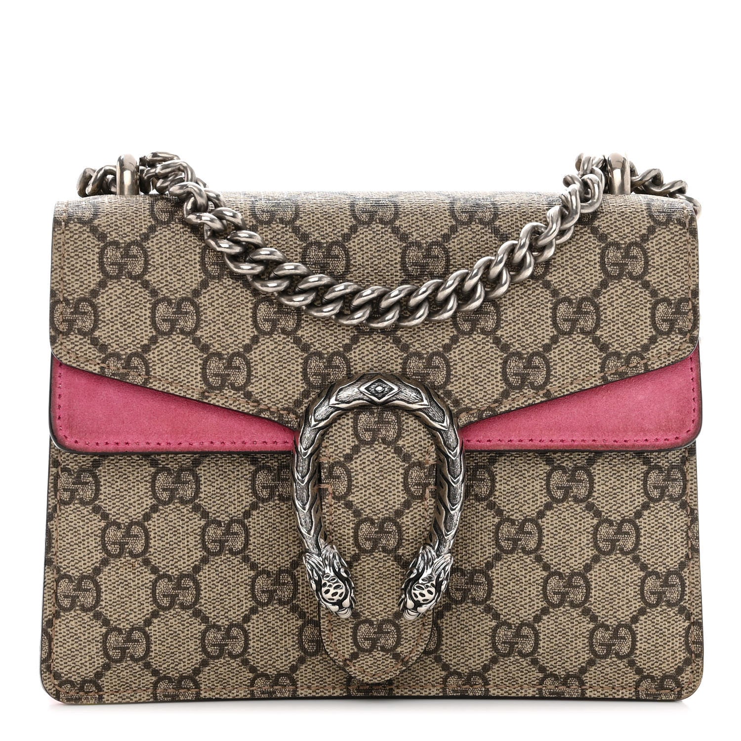 Gucci GG Supreme Monogram Mini Dionysus Shoulder Bag Pink 1 of 11