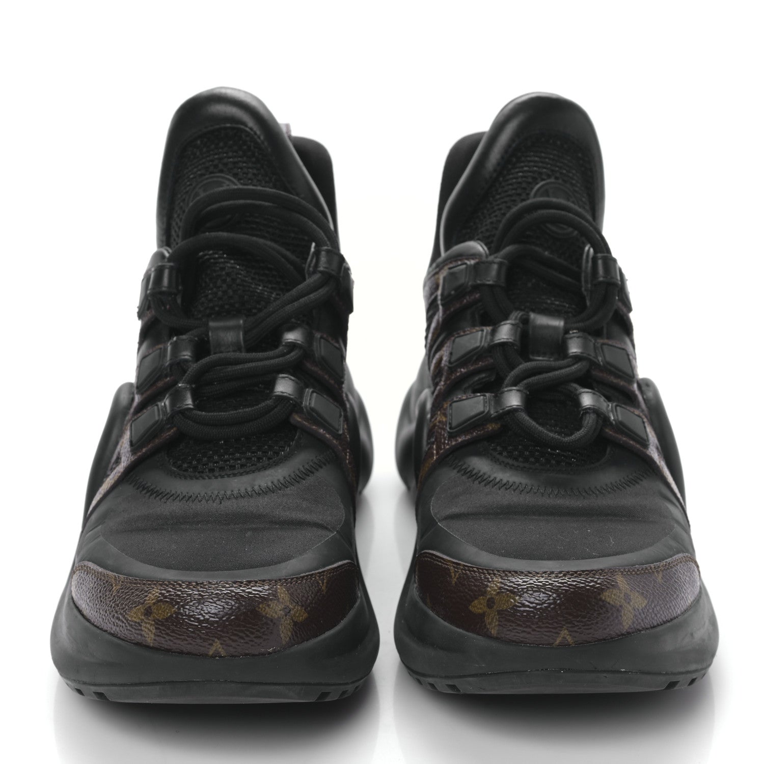 Louis Vuitton Calfskin Patent Monogram LV Archlight Sneakers 40 Black 2 of 8