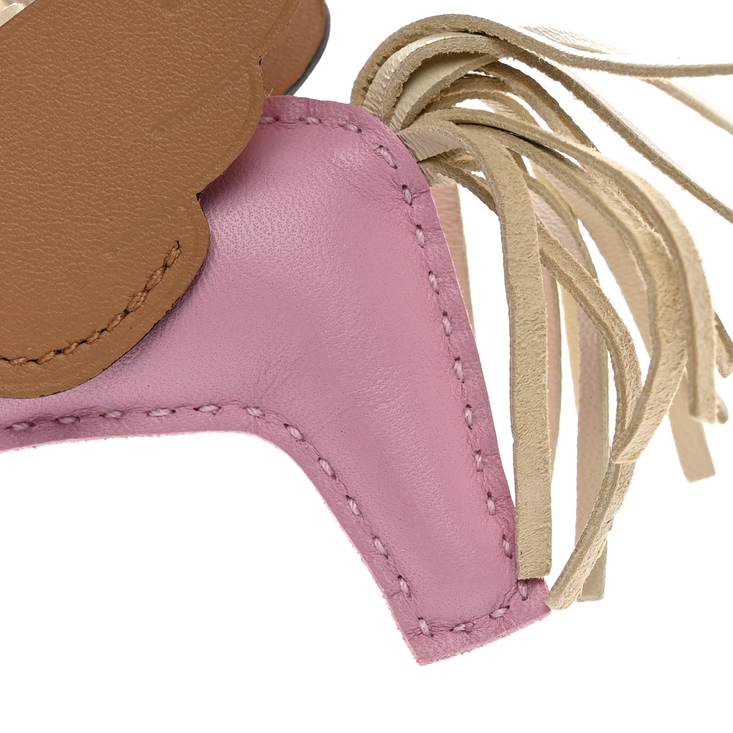 Milo Lambskin Grigri Rodeo Pegase Horse Bag Charm PM Mauve Sylvestre Craie Chai