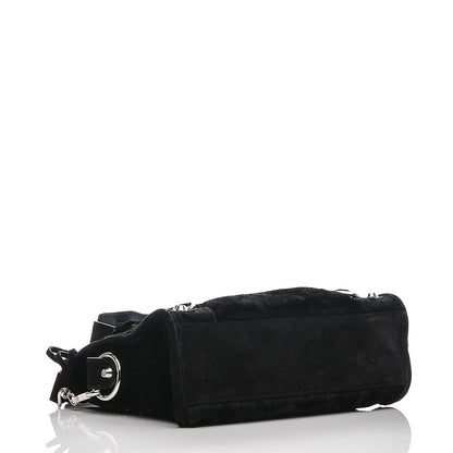 Balenciaga Shearling Suede Classic Silver Hardware Mini City Black 4 of 6