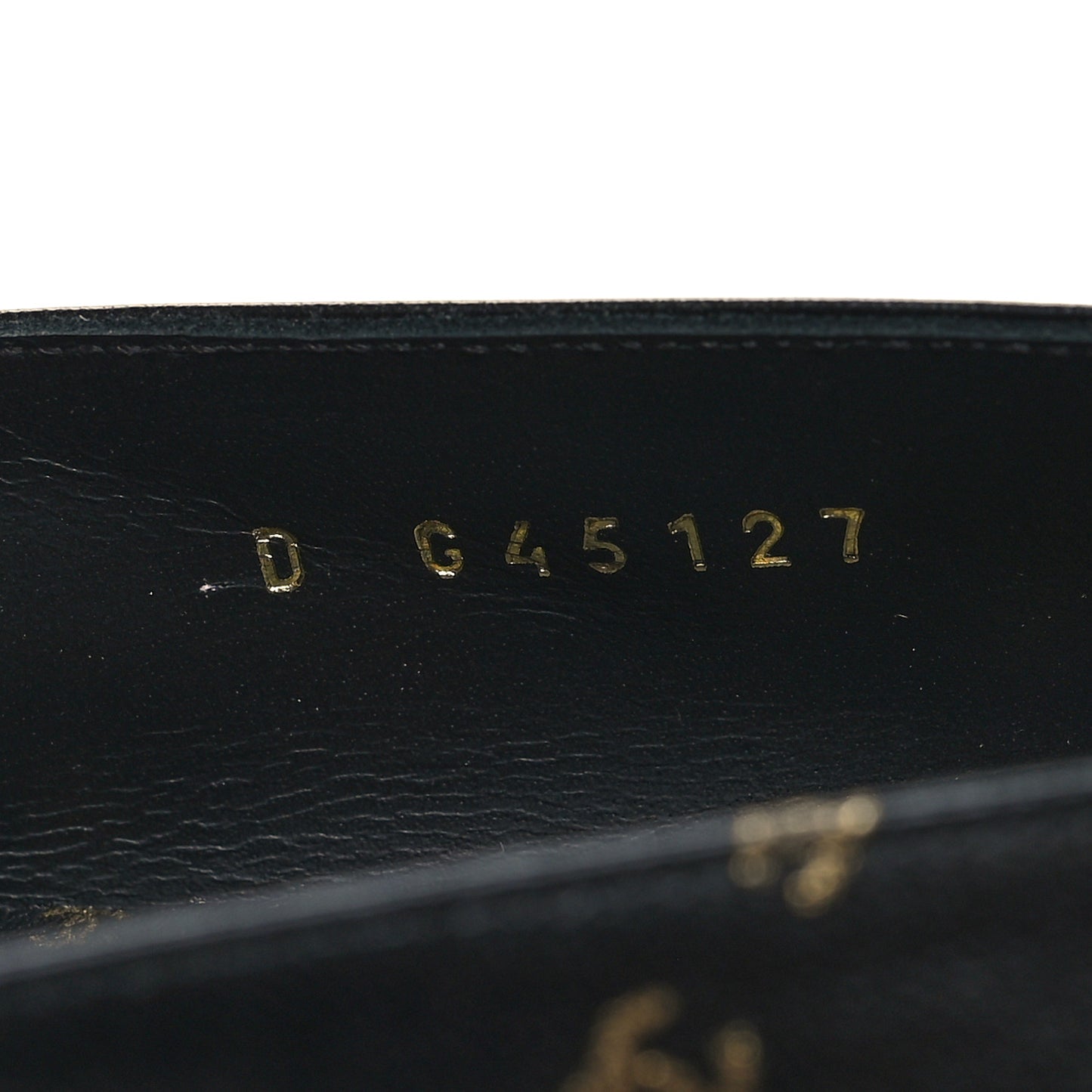 Lambskin Patent Calfskin Printed CC Cap Toe Ballerina Flats 39.5 Black Gold