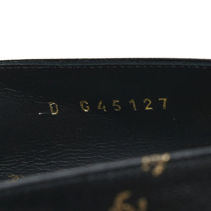 Chanel Lambskin Patent Calfskin Printed CC Cap Toe Ballerina Flats 39.5 Black Gold 6 of 9