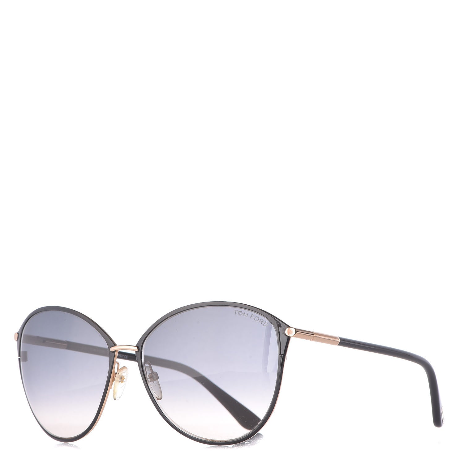 Tom Ford Penelope Vintage Round Sunglasses TF320 Black 1 of 7