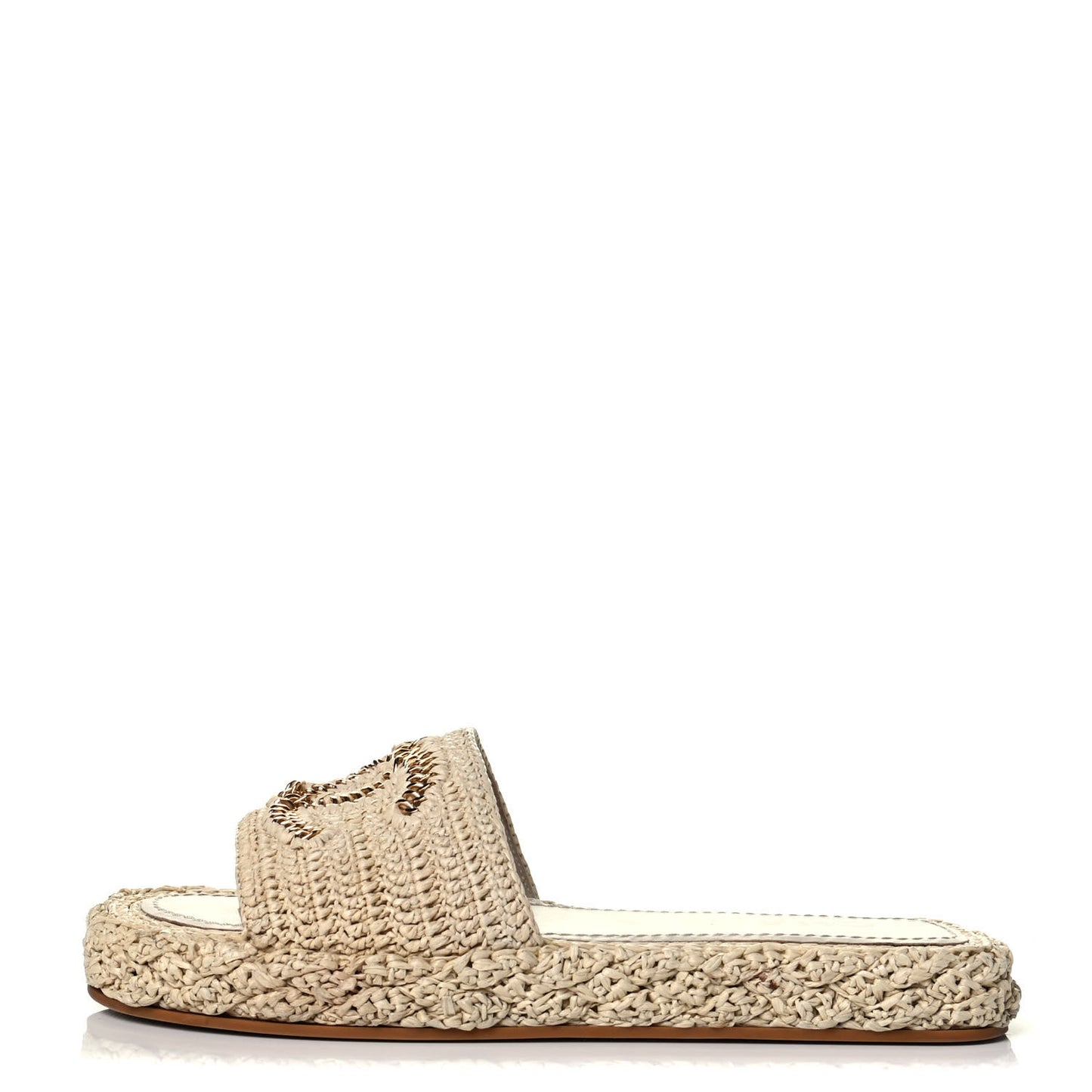 Cord Braided CC Mules 39 Light Beige
