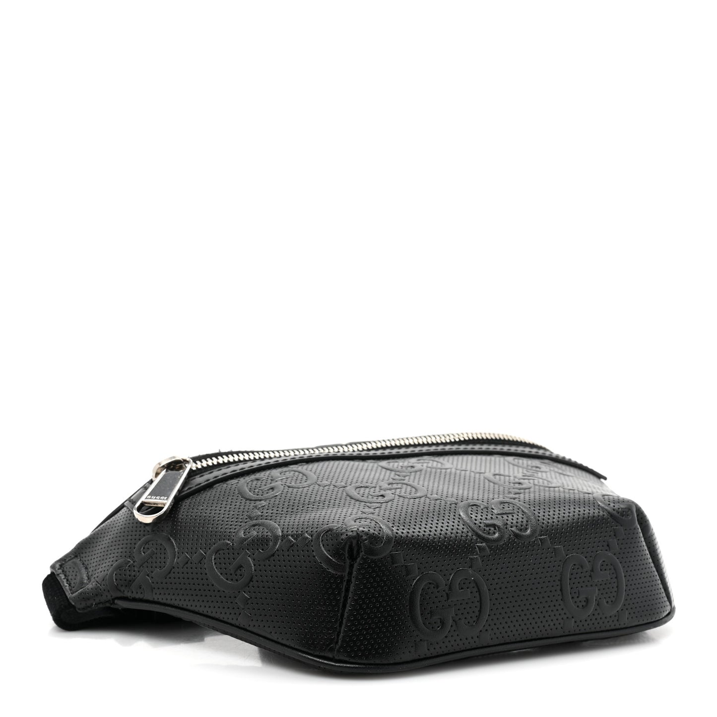 Calfskin GG Tennis Embossed Belt Bag Black