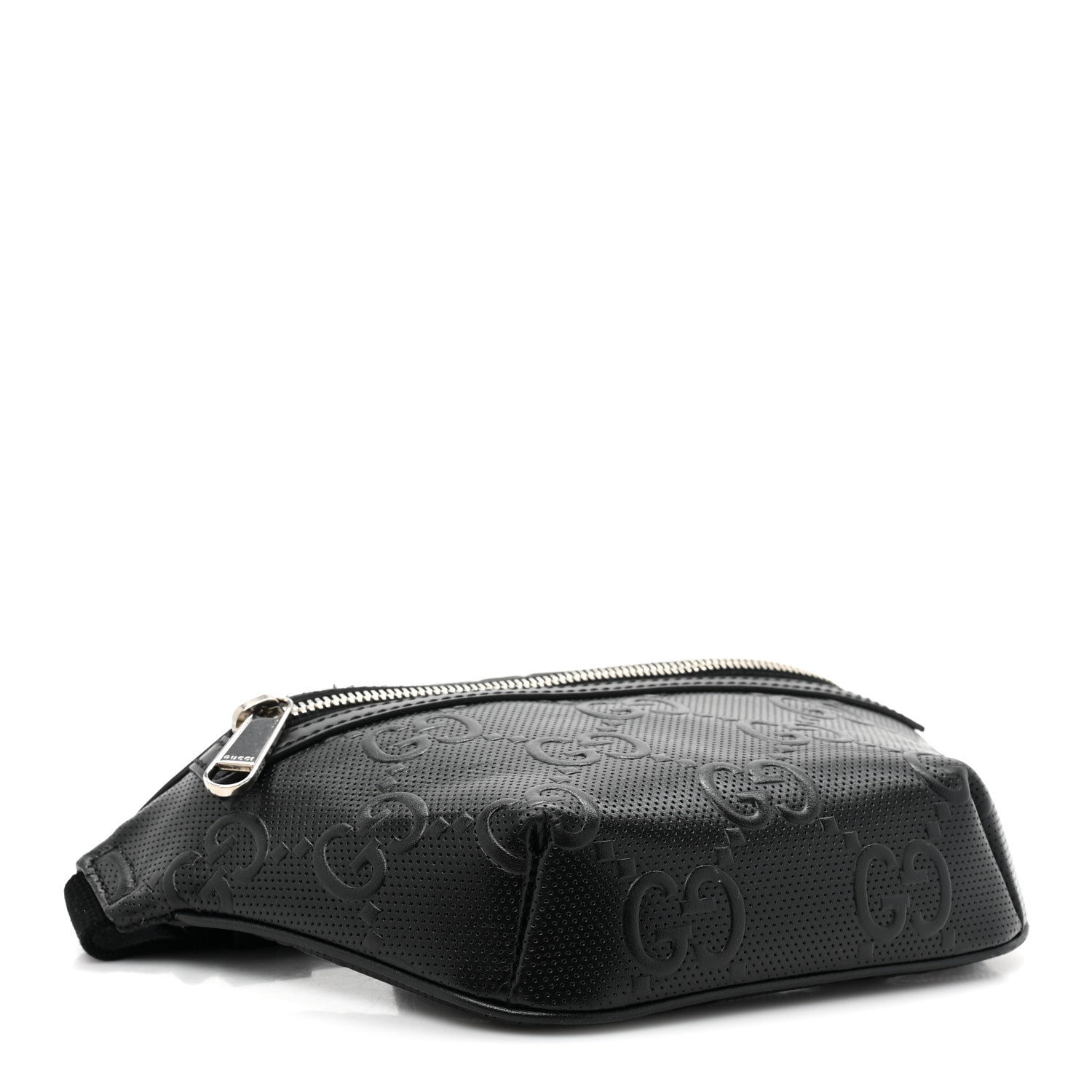 Gucci Calfskin GG Tennis Embossed Belt Bag Black 4 of 12