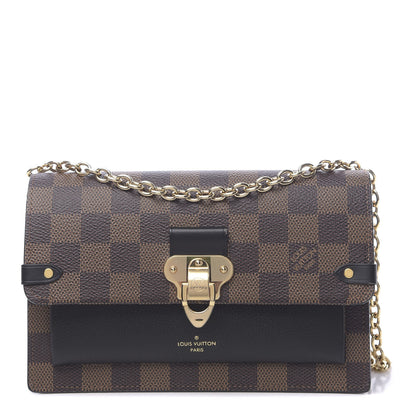 Louis Vuitton Damier Ebene Vavin Chain Wallet Black 1 of 10