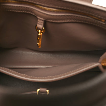 Louis Vuitton Taurillon Lambskin Capucines PM Taupe 6 of 11