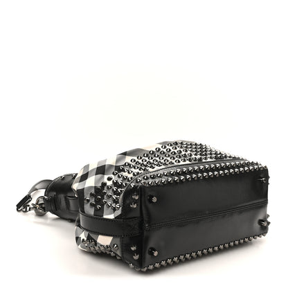 Burberry Nylon Beat Check Studded Hobo Black 4 of 9