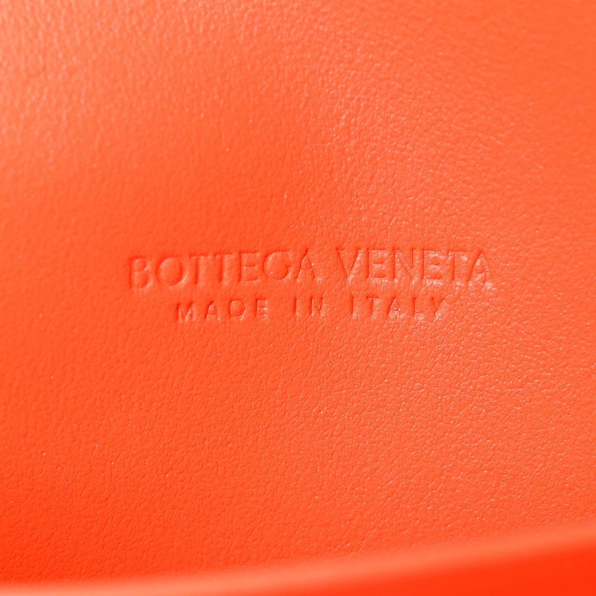 Nappa Intrecciato Long Andiamo Top Handle Clutch Orange