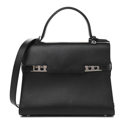 Delvaux Calfskin MM Tempete Satchel Black 2 of 25