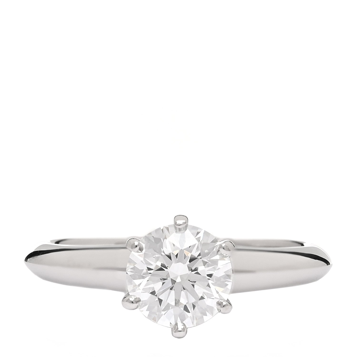 Tiffany Platinum Diamond .81ct Solitaire Engagement Ring 48 4.5 1 of 7