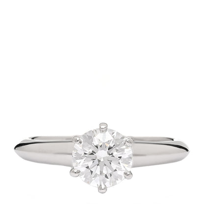 Tiffany Platinum Diamond .81ct Solitaire Engagement Ring 48 4.5 1 of 7