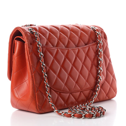 Chanel Lambskin Quilted Jumbo Double Flap Red 3 of 15