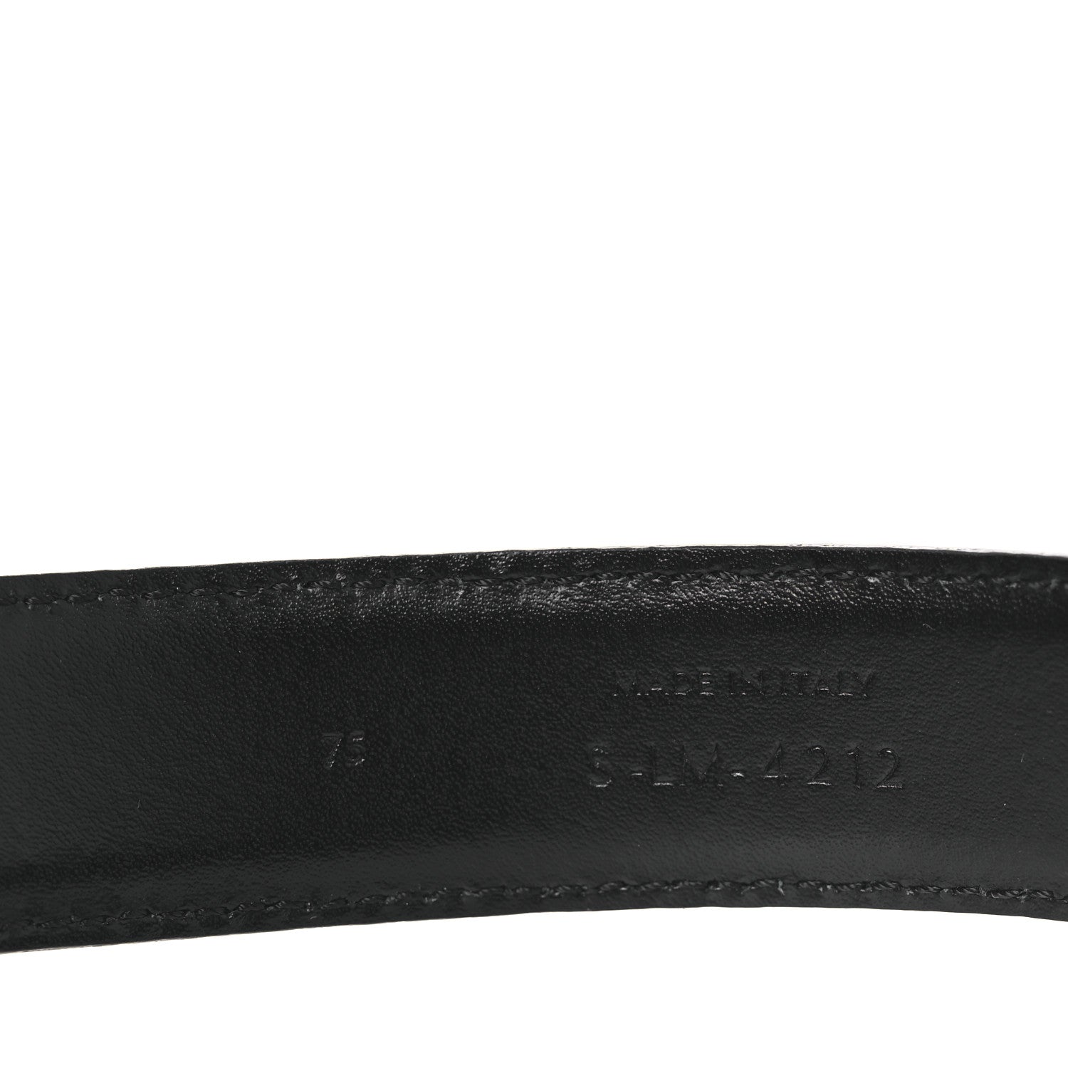 Celine Box Calfskin Medium 25mm Triomphe Belt 75 30 Black 6 of 8
