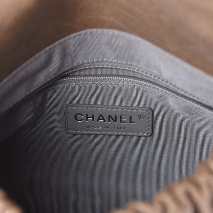Chanel Caviar Quilted Medium Elastic Flap Brown 6 of 11