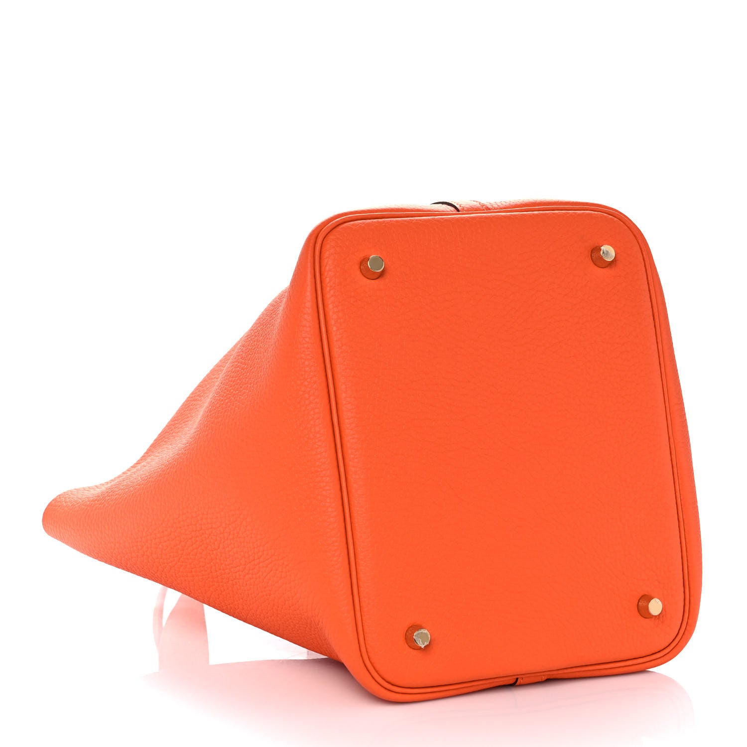 Hermes Taurillon Clemence Picotin Lock 22 MM Orange 4 of 9