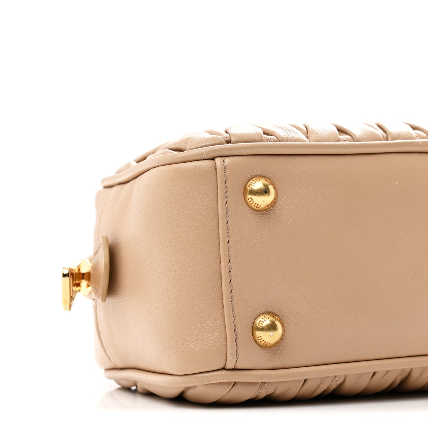 Nappa Matelasse Regular Arcadie Top Handle Bag Sabbia