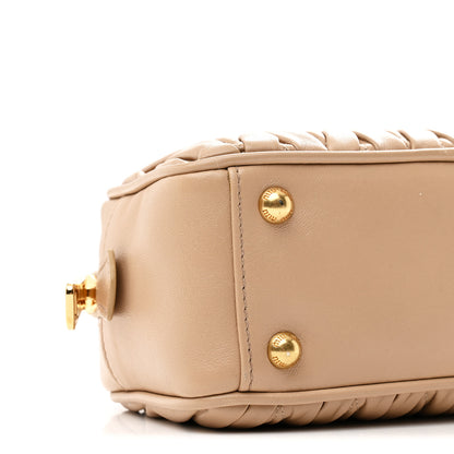 Miu Miu Nappa Matelasse Regular Arcadie Top Handle Bag Sabbia 8 of 9
