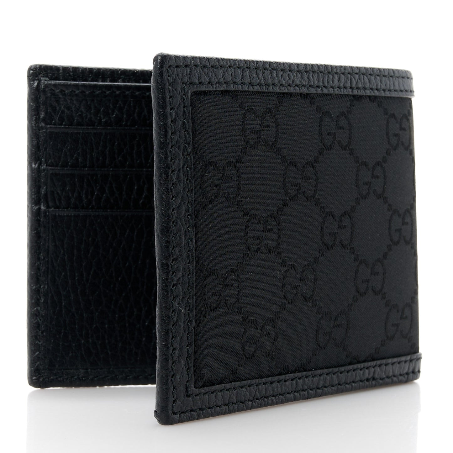 Nylon Monogram Bi-Fold Wallet Black