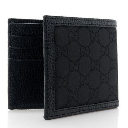 Gucci Nylon Monogram Bi-Fold Wallet Black 3 of 11