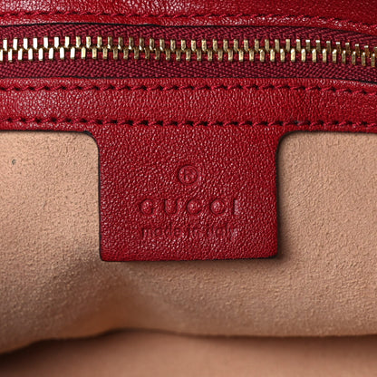 Gucci Sakai Be Green Calfskin Horsebit 1955 Cinch Top Messenger Bag New Cherry Red 6 of 9