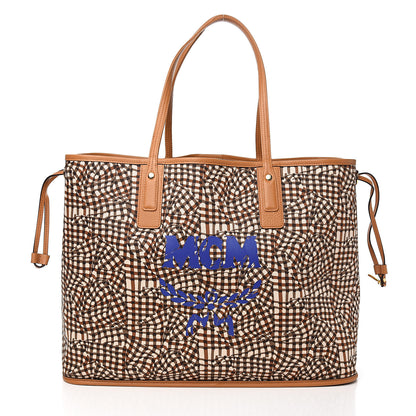 MCM Visetos Large Liz Reversible Shopper Tote Cognac 5 of 15