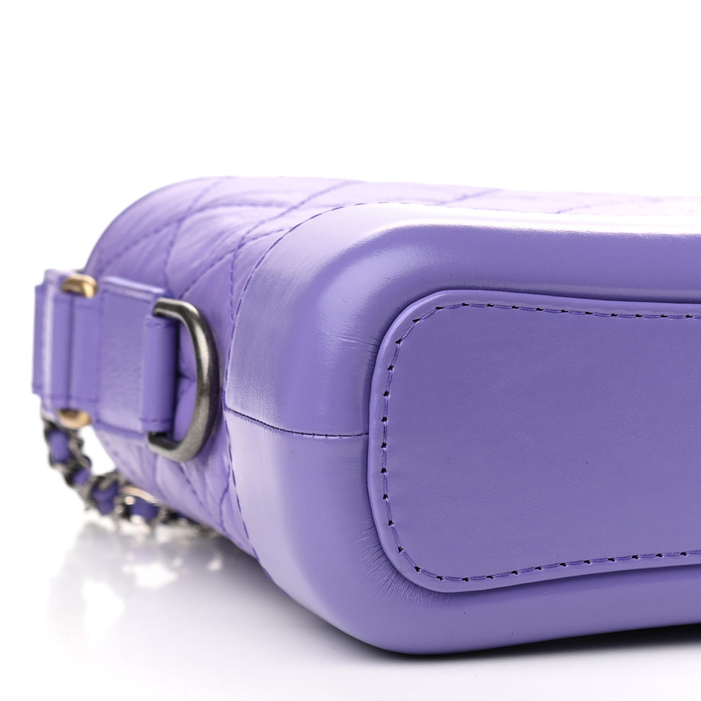 Aged Calfskin Quilted Small Gabrielle Hobo Purple